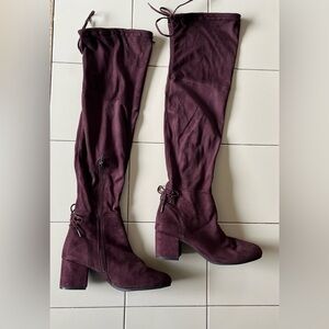 Sam Edelman Circus Peyton Strech Over-The-Knee Boot in Maroon